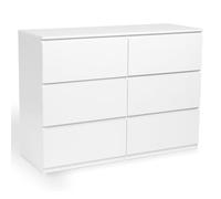 IDMarket - Commode 6 tiroirs TOMI 110 cm Bois Blanc
