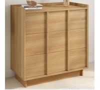 IDMARKET Commode ROSIE 3 tiroirs 80 cm façon hêtre design minimaliste