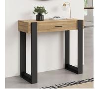 IDMARKET Console 1 tiroir PHOENIX bois et noir