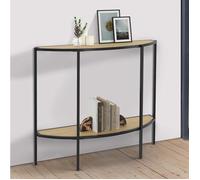 IDMarket Console demi-lune Detroit 1 étagère design industriel