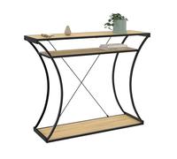Console Pieds Courbés Detroit Avec Double Étagères Design Industriel
