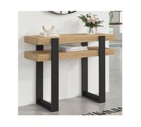 IDMARKET Console double PHOENIX bois et noir