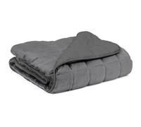 IDMarket - Couverture lestée 150x200 CM Celeste Bicolore Gris Clair et Gris 9 kg