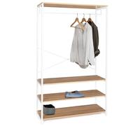 IDMarket - Dressing large L. 100 cm DETROIT design industriel bois et métal blanc