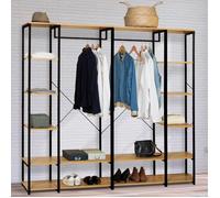 IDMARKET Dressing modulable double penderie étagère L. 180 cm DETROIT design industriel