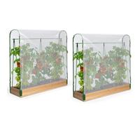 IDMarket - Duo serres à tomates modulables spéciales Croissance kit Complet bâche + Support