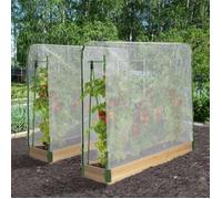 IDMarket - Duo serres à tomates modulables spéciales Croissance kit Complet bâche + Support