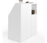 IDMarket Ensemble armoires sous-pente TOMI 2 portes + 1 porte et 1 niche Blanc