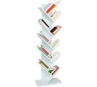IDMarket - Etagère bibliothèque à Livres Tea Forme d'arbre 10 Niveaux Blanche