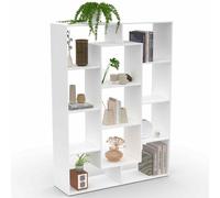 IDMarket - Etagère bibliothèque Colette avec 11 Compartiments Blanc 143 cm