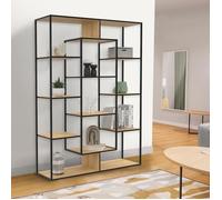 Etagère bibliothèque detroit avec 11 compartiments design industriel h.143 cm