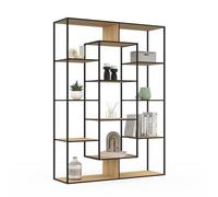 IDMarket Etagère bibliothèque DETROIT 11 compartiments design industriel H.143 cm
