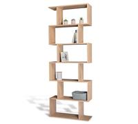 IDMarket - Etagère bibliothèque Sofia Forme S Bois façon hêtre 189 cm