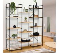 IDMARKET Étagère bibliothèque trio 5 niveaux DETROIT design industriel 170 cm