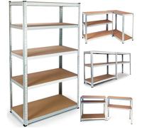 IDMARKET Etagère modulable charges lourdes en métal 5 plateaux