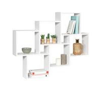 IDMarket - Etagère Murale Double Position Lucas Blanche