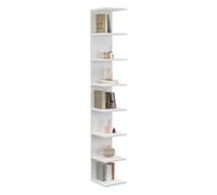 IDMarket - Etagère Murale Suspendue Double Position Chiara Blanc | 2 positions : verticale ou horizontale, 8 étagères, h. 190 cm