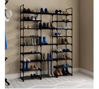 IDMARKET Etagère range chaussures 50 paires modulable maxi capacité noire