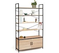 IDMarket Étagère XL 5 niveaux avec placard Detroit design industriel 170 cm