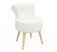 Fauteuil CRAPAUD en tissu bouclette blanc