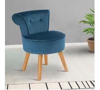 Fauteuil Crapaud En Velours Bleu