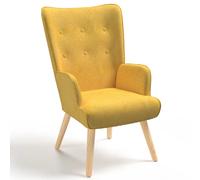 IDMARKET Fauteuil IVAR - Jaune