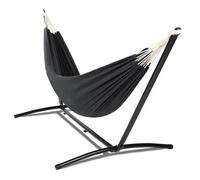 IDMarket – Hamac avec support métal et toile gris anthracite