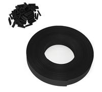 IDMARKET Kit de lamelles occultantes PVC noires L.60 M pour panneau grillagé
