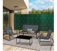 IDMARKET Kit de lamelles occultantes PVC souples vertes horizontales 35 M