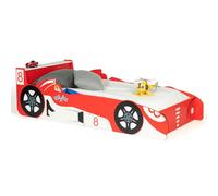 IDMARKET Lit enfant voiture formule 1 TEDDI 70 x 140 CM rouge