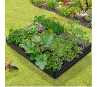 IDMARKET Lot de 2 carrés potager en métal châssis rectangulaire 80x115 cm gris anthracite