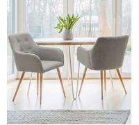IDMarket – Lot de 2 chaises de salle à manger Dania scandinaves gris