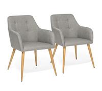 IDMarket - Lot de 2 chaises de Salle à Manger scandinaves, fauteuils de Table Dania Gris
