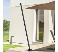 IDMARKET Lot de 2 mâts de fixation pour voile d'ombrage H.220 CM poteaux et bases acier