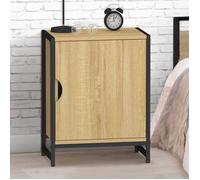 IDMARKET Lot de 2 tables de chevet DETROIT 1 porte design industriel