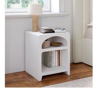 IDMARKET Lot de 2 tables de chevets organiques ALESIA bois blanc 2 niches