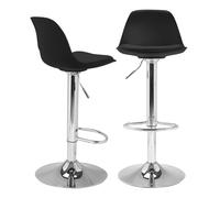 IDMarket - Lot de 2 tabourets de Bar Karl Design Noir