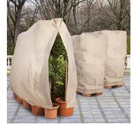 IDMARKET Lot de 3 housses d'hivernage pour plante et arbuste 80 x 160 cm