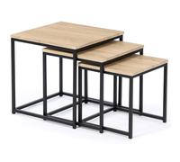 IDMarket - Lot de 3 Tables Basses gigognes Detroit 35/40/45 Design Industriel