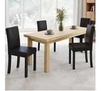 IDMARKET Lot de 4 chaises de salle à manger HANNAH contemporain noir