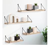IDMARKET Lot de 4 étagères murales LILY design industriel