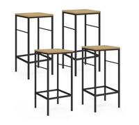 IDMarket - Lot de 4 tabourets de Bar Detroit Design Industriel