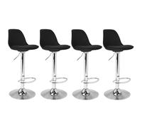 IDMarket - Lot de 4 tabourets de Bar Karl Design Noir