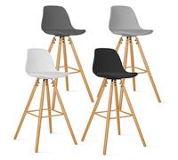 IDMarket - Lot de 4 tabourets de Bar SARA Mix Color