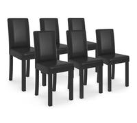 IDMarket Lot de 6 chaises de salle à manger HANNAH contemporain noir