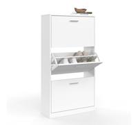 IDMarket Meuble à chaussures KLARK 18 paires 3 portes blanc