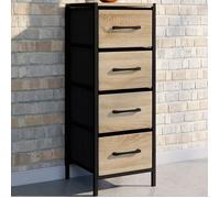 IDMARKET Meuble d'appoint 4 tiroirs UTAH 30 cm chiffonnier, meuble de rangement design industriel