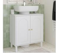 IDMarket - Meuble sous lavabo Salle de Bain Arsene Design Arche Bois Blanc