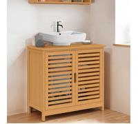 IDMARKET Meuble sous lavabo salle de bain bambou BEA