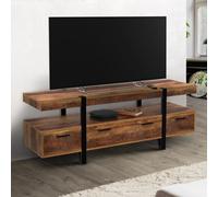 Idmarket Meuble Tv 140 Cm Austria Avec Tiroirs Bois Pieds Épingle